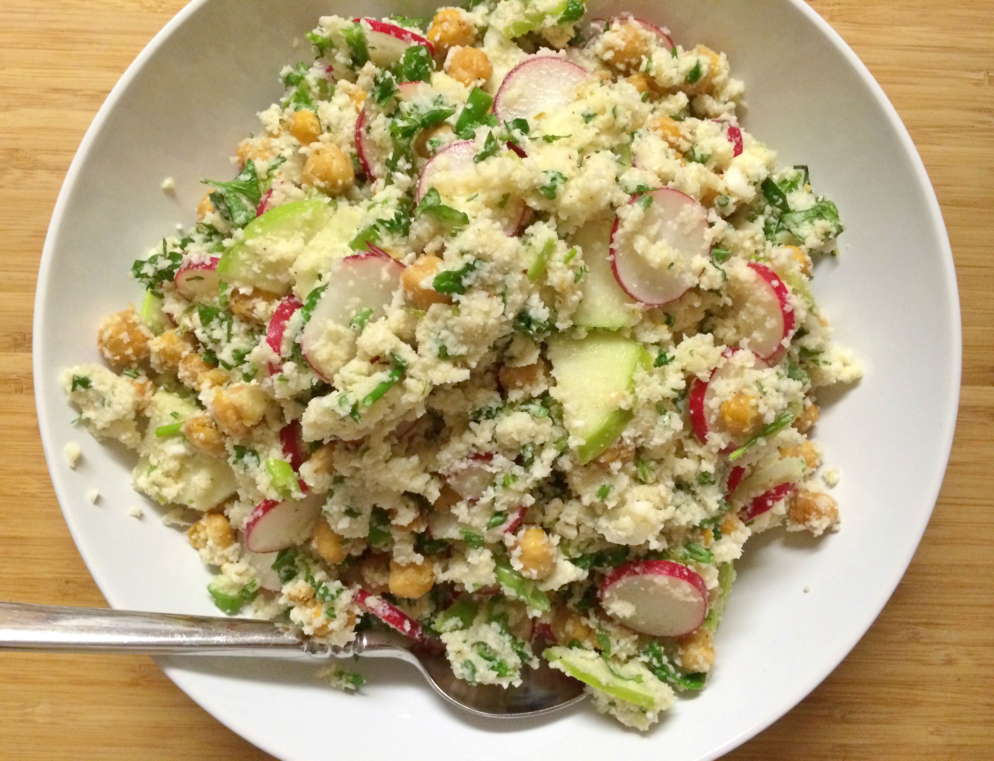 Cauliflower and Roasted Garbanzo Bean Salad