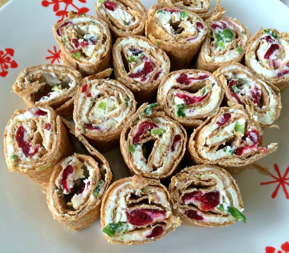 Cranberry, Feta, and Green Onion Pinwheels