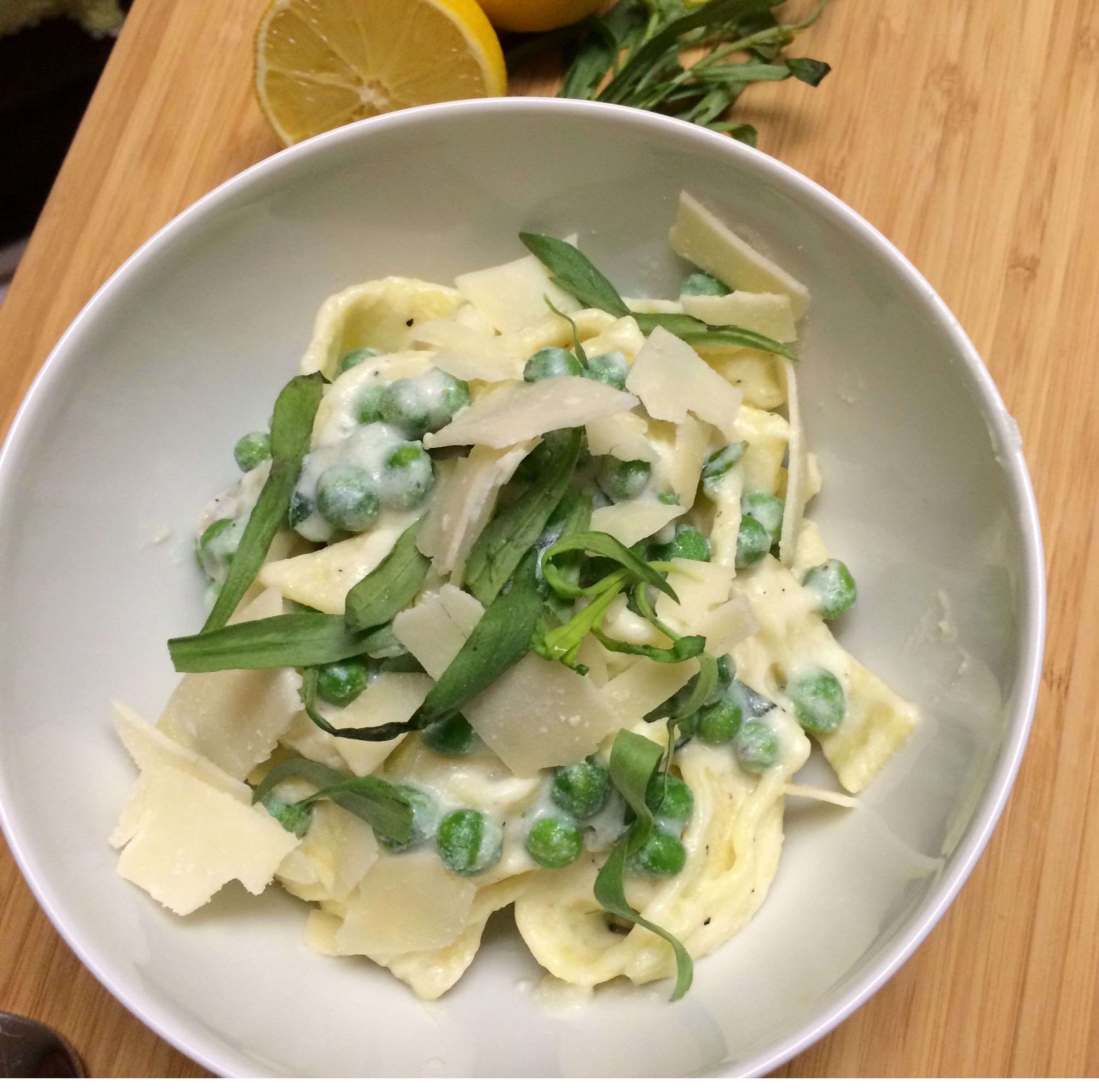 Tagliatelle with Ricotta, Peas, and Tarragon