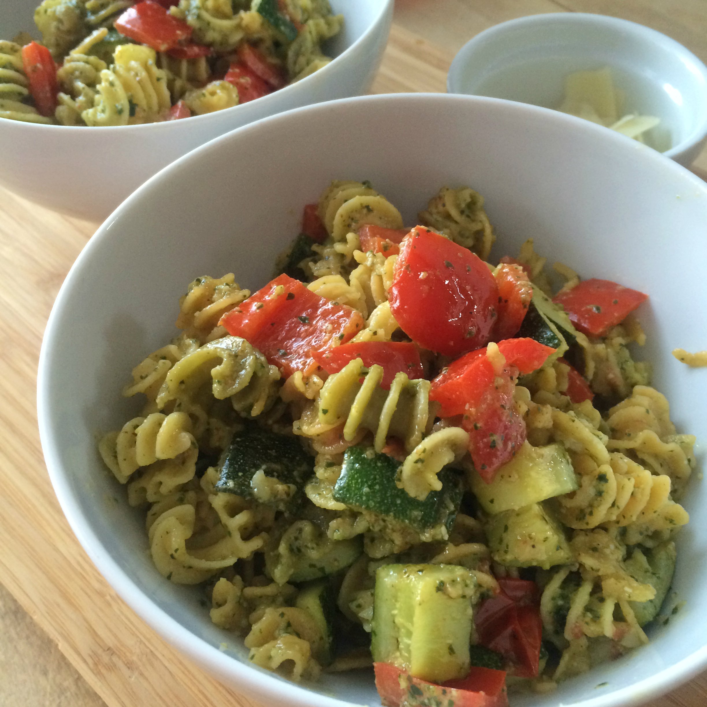 Fresh Summer Vegetable Pesto Pasta