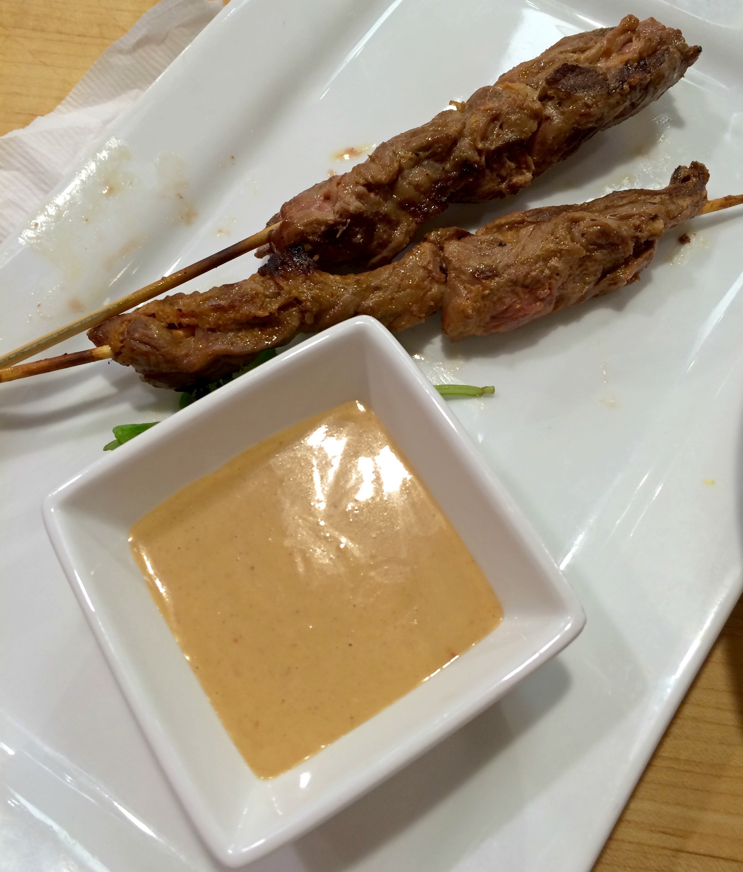 Grilled Beef Satay Skewers with Peanut Sauce