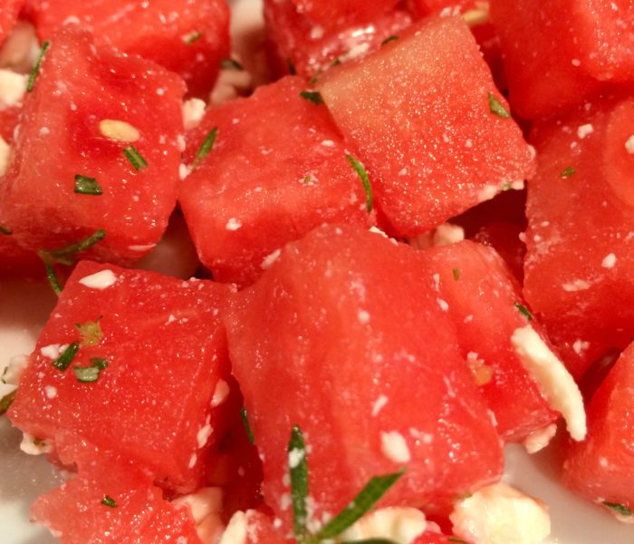 Watermelon, Feta, & Rosemary Salad