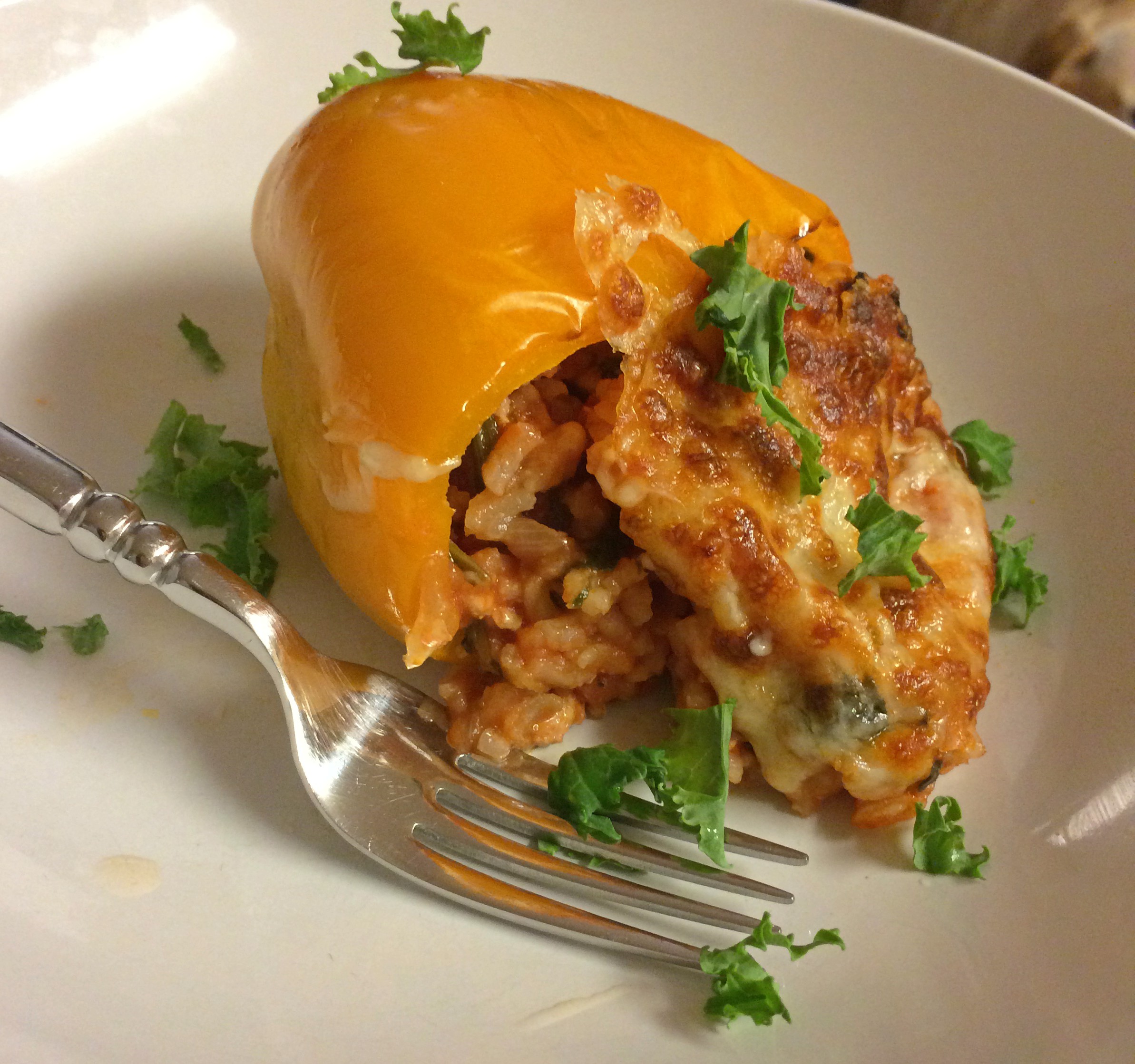 Chicken and Rice Stuffed Peppers