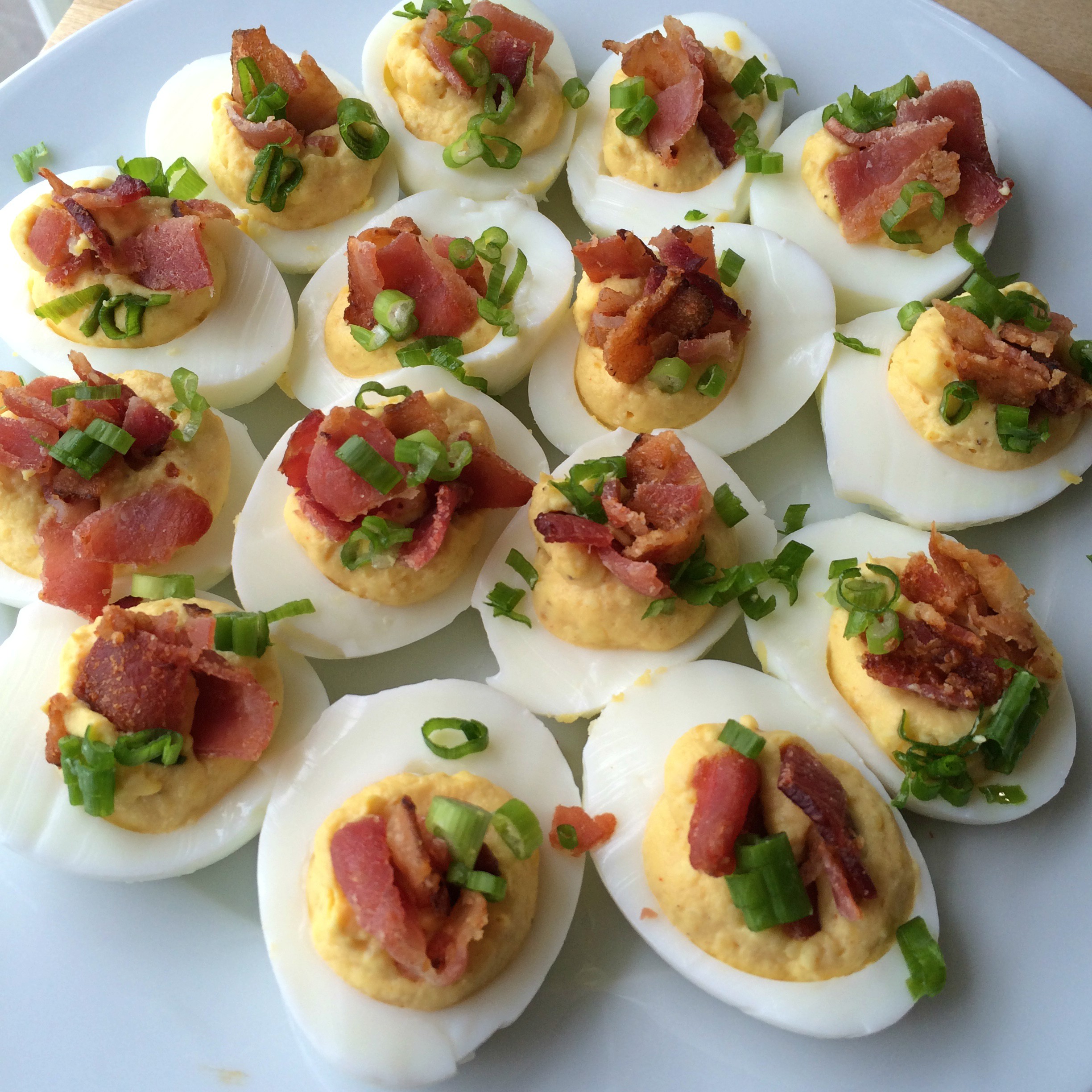 Bacon Horseradish Deviled Eggs