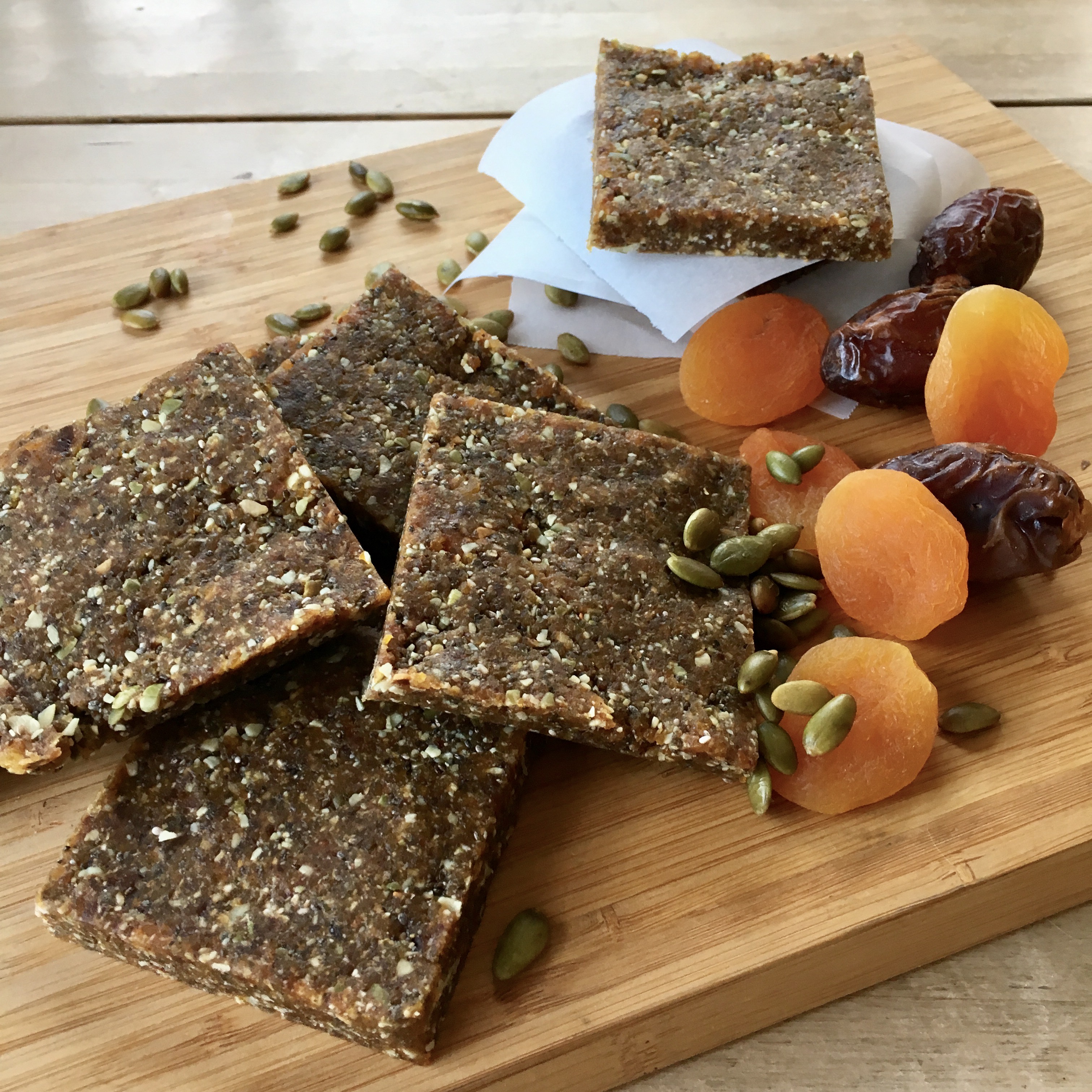 Apricot Coconut Chia Energy Bars