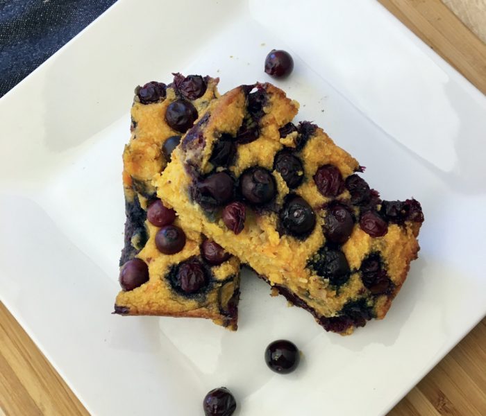 Blueberry Sweet Potato Breakfast Bars