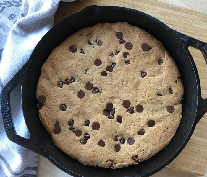 Paleo Deep Dish Chocolate Chip Cookie