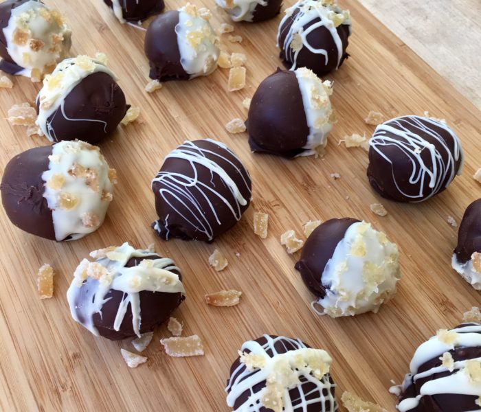 Dark Chocolate Ginger Truffles