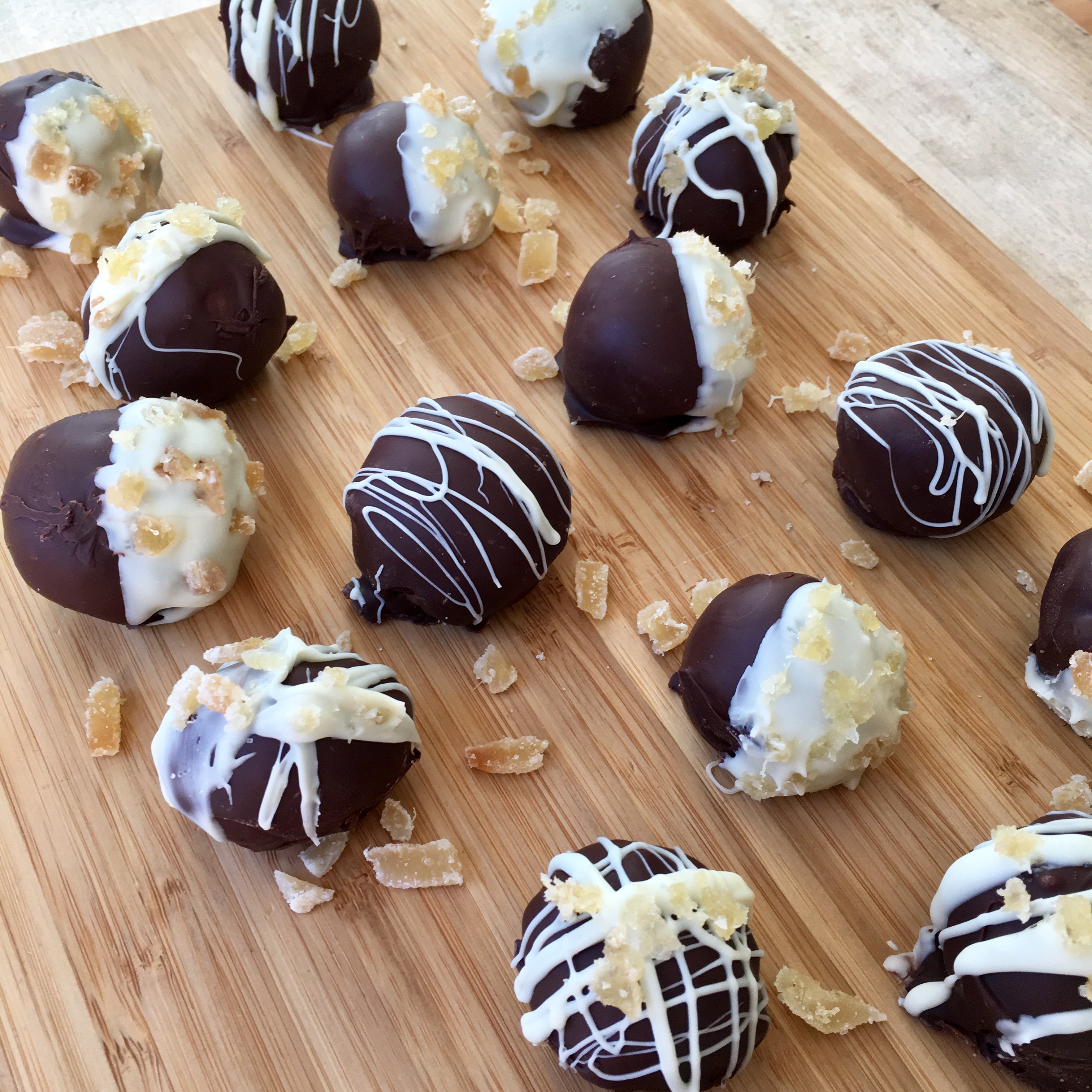 Dark Chocolate Ginger Truffles