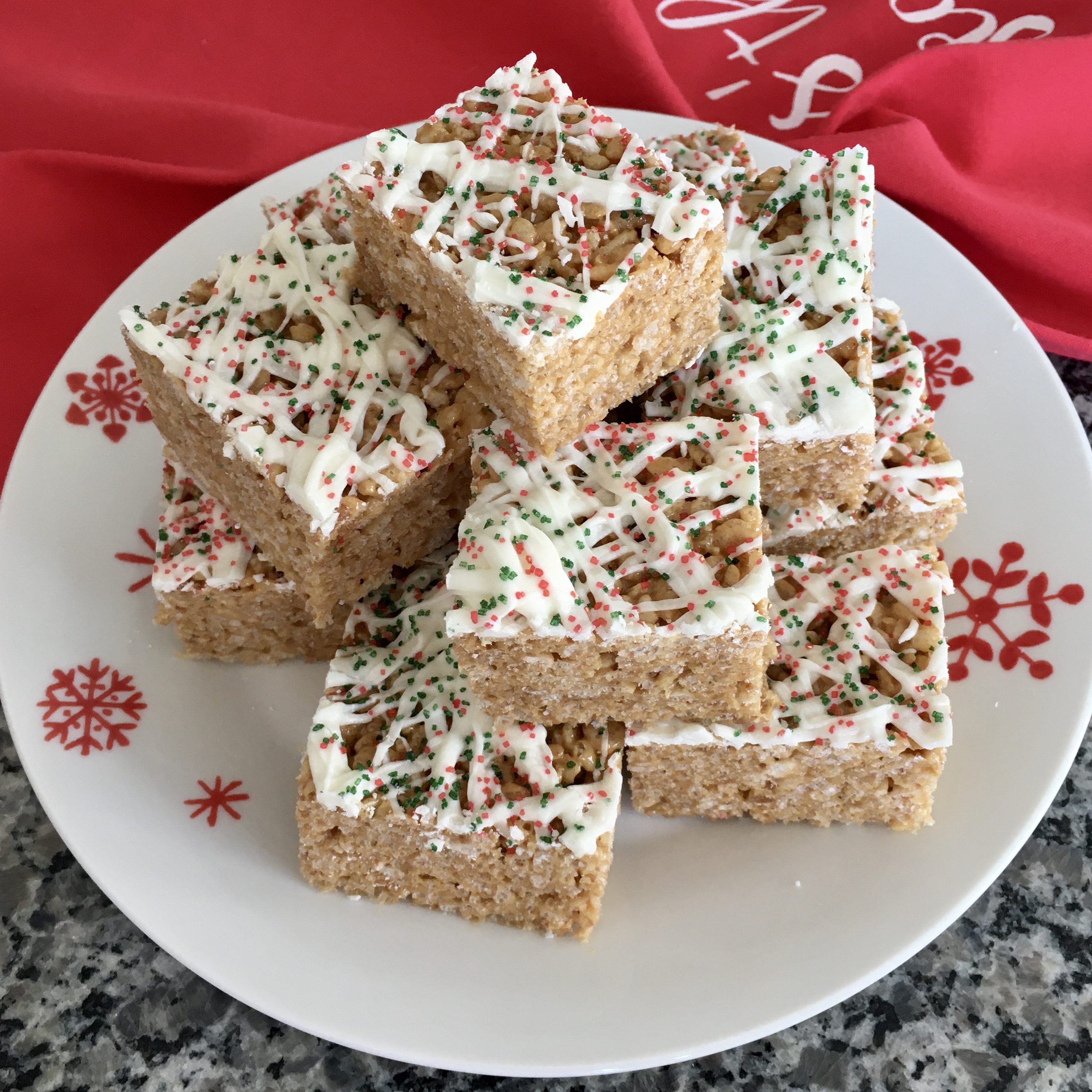 Gingerbread White Chocolate Crispy Treats